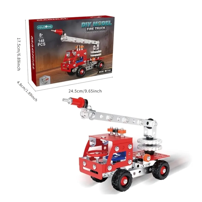 SET CONSTRUCCION CAMION DE BOMBEROS 148PZ 55618 - 2