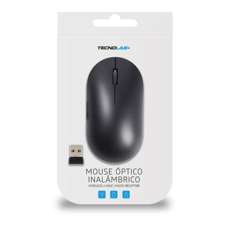 MOUSE INALAMBRICO TECNOLAB NEGRO TL522 - 3