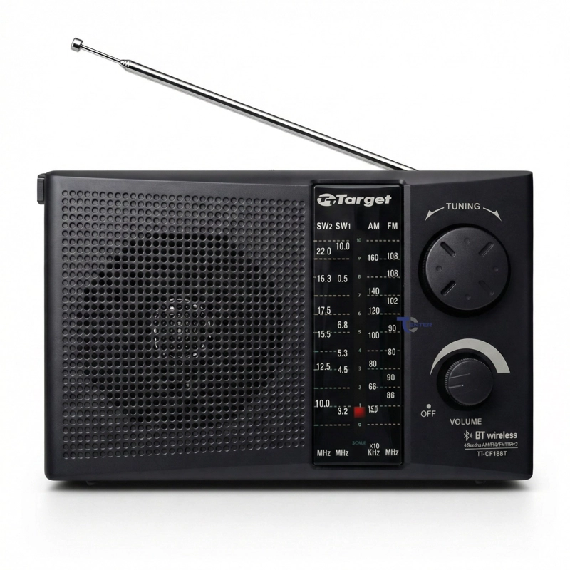 RADIO PORTATIL BT TARGET TT-CF18BT 4 BANDAS USB SD RECARGABLE - 1