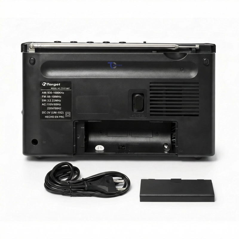RADIO PORTATIL BT TARGET TT-CF18BT 4 BANDAS USB SD RECARGABLE - 4
