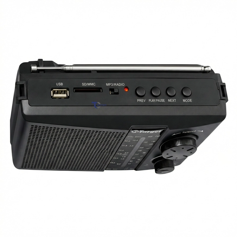 RADIO PORTATIL BT TARGET TT-CF18BT 4 BANDAS USB SD RECARGABLE - 5