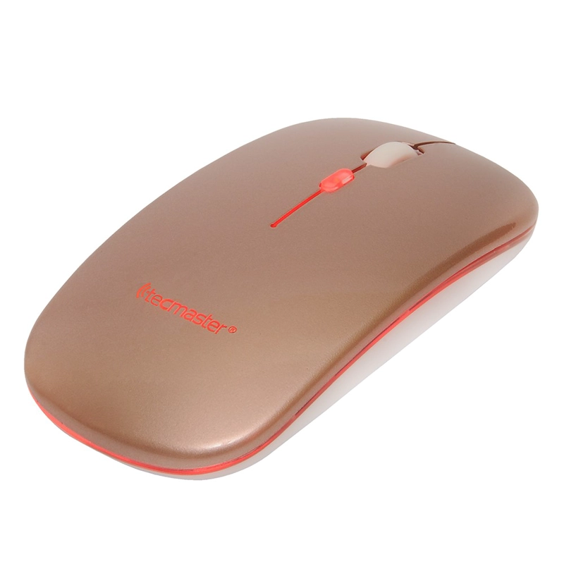 MOUSE SLIM DUAL INALAMBRICO TECMASTER RECARGABLE ROSA - 2