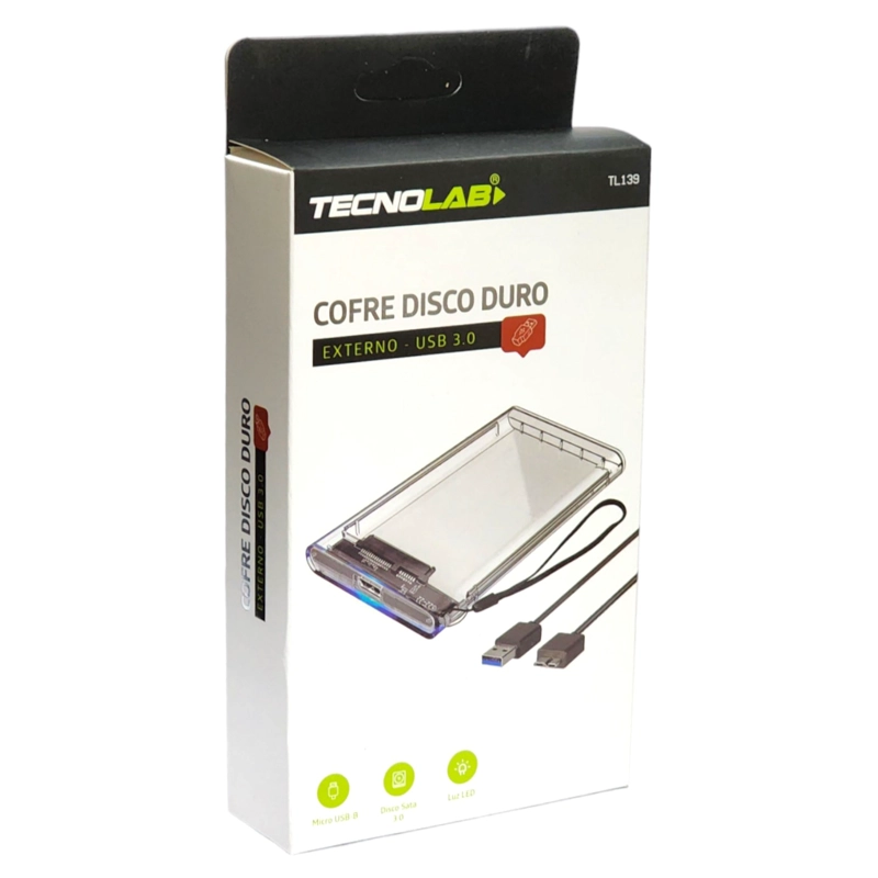 COFRE CASE DISCO DURO 2.5 USB 3.0 TECNOLAB TL139 - 3