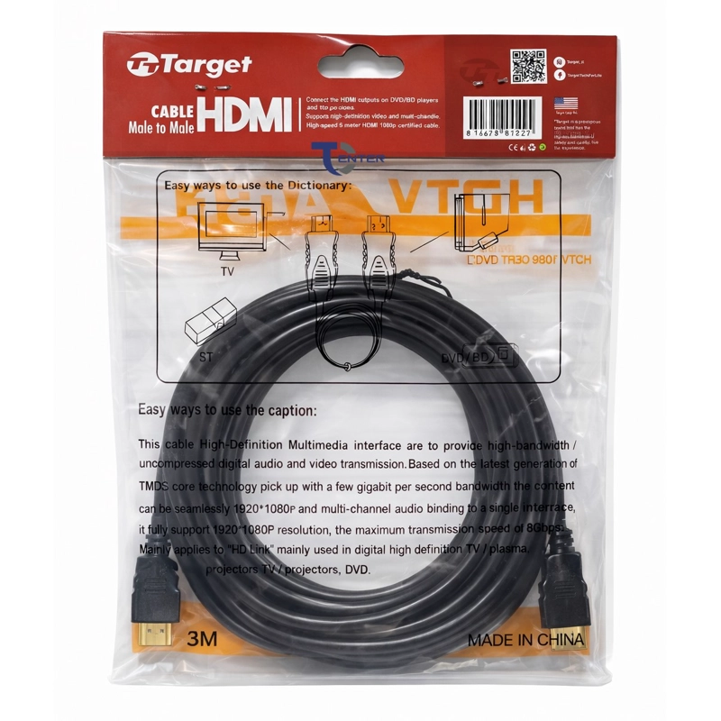 CABLE HDMI TARGET 1.5 MTS FULL HD 1.4 - 2