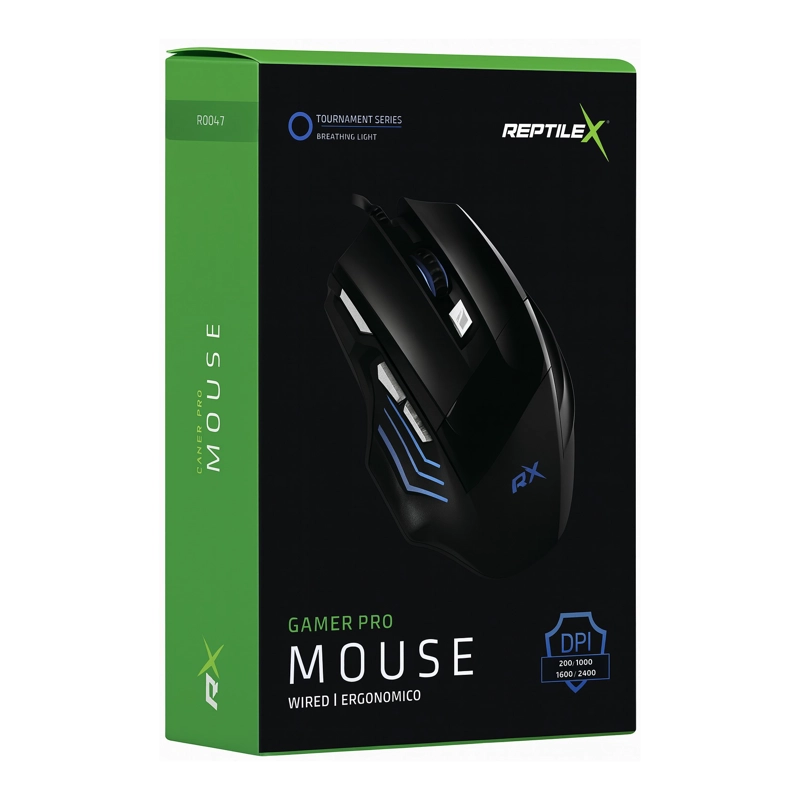 MOUSE GAMER REPTILEX RX0047 2400 DPI RETROILUMINADO - 5