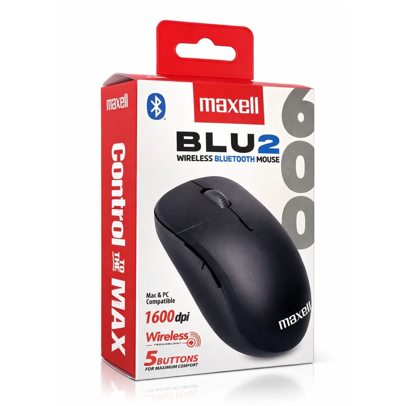 MOUSE BLUETOOTH INALAMBRICO MAXELL BLU2 1600 DPI NEGRO - 4