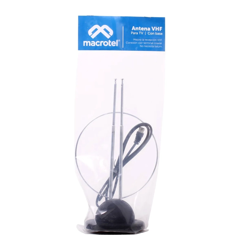 ANTENA TELESCOPICA MACROTEL TIPO CONEJO MV-100 VHF - 2