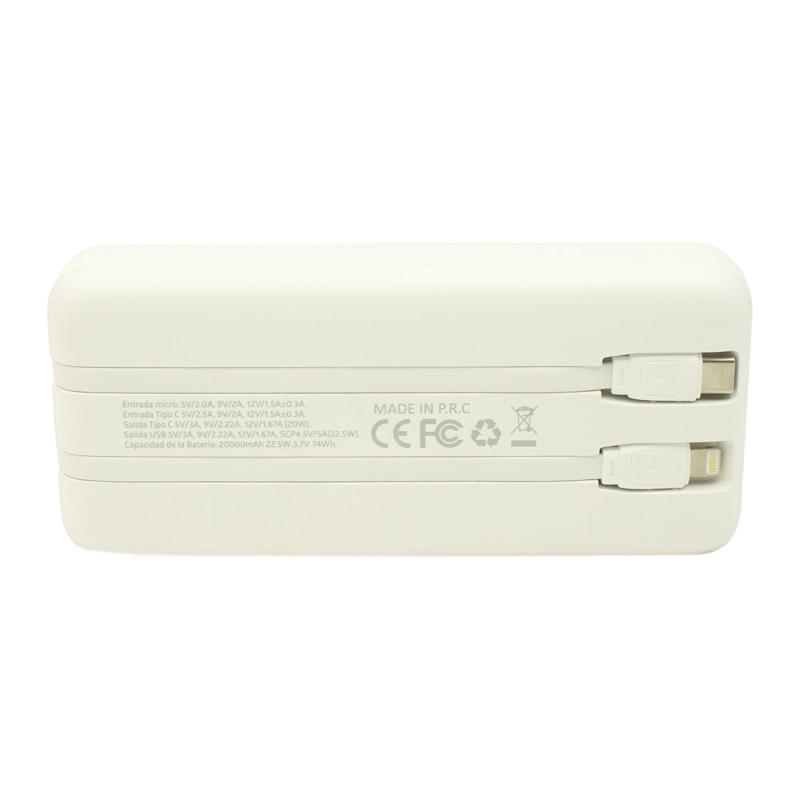 BATERIA PORTATIL POWERBANK 20.000 TECNOLAB TL547W - 2