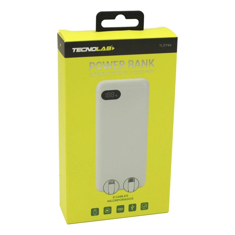 BATERIA PORTATIL POWERBANK 20.000 TECNOLAB TL547W - 4