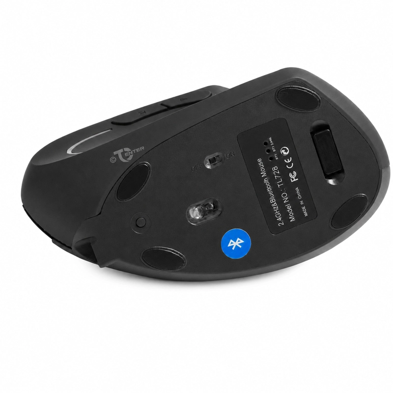 MOUSE VERTICAL TECNOLAB ERGOCLICK TL128 DUAL BT 2.4GHZ USB-C - 5