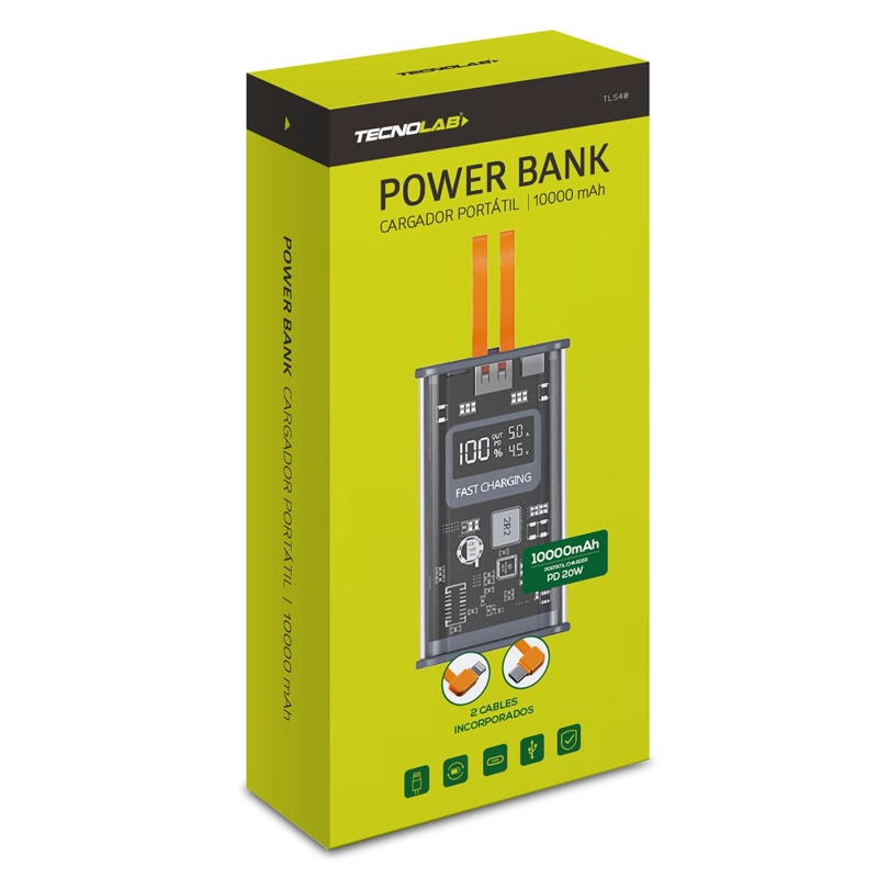 BATERIA PORTATIL POWERBANK 10.000 TECNOLAB TL540 - 4