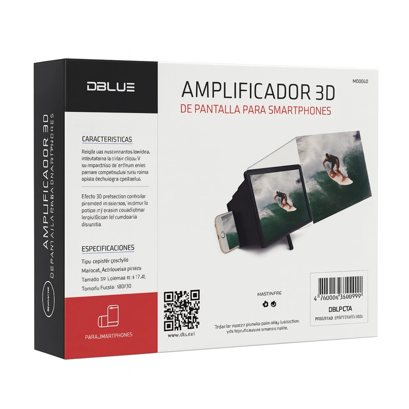 AMPLIFICADOR 3D DE PANTALLA SMARTPHONE LUPA DBLUE DBLUPC04 - 3