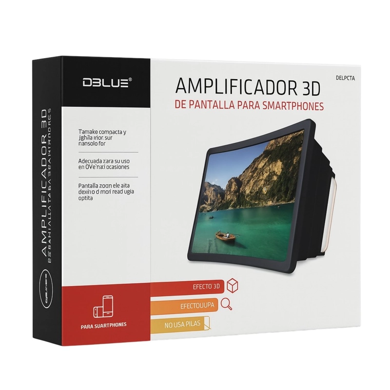 AMPLIFICADOR 3D DE PANTALLA SMARTPHONE LUPA DBLUE DBLUPC04 - 4