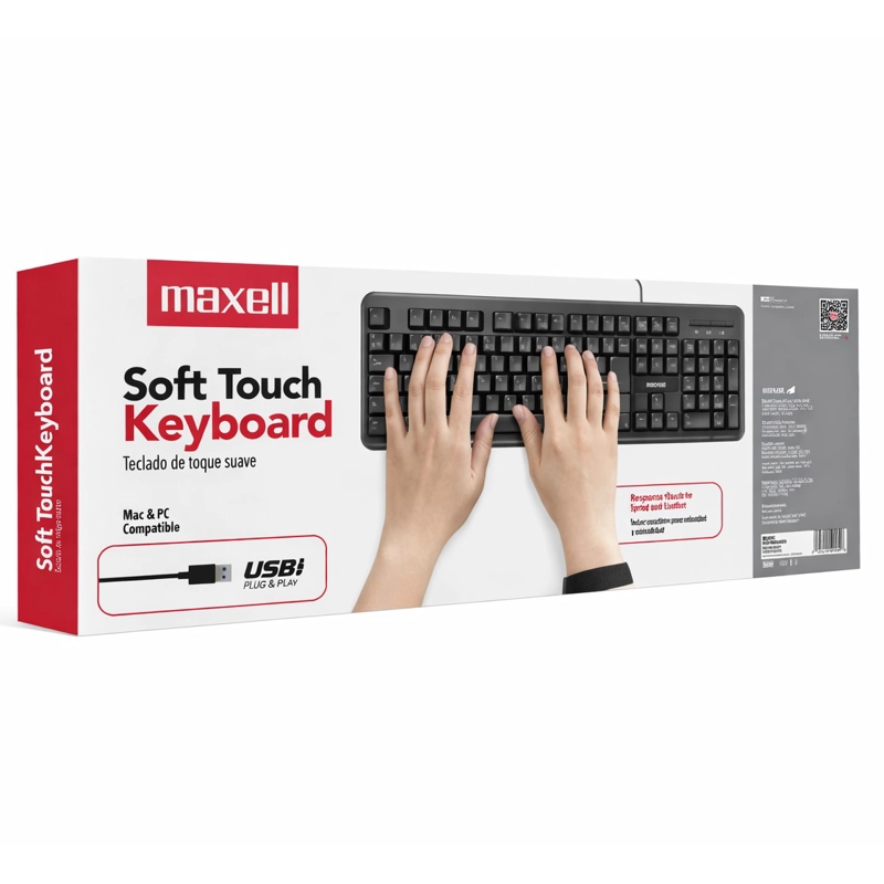TECLADO BASICO MAXELL KB-90 CONECTOR USB NEGRO - 3