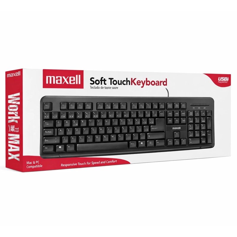 TECLADO BASICO MAXELL KB-90 CONECTOR USB NEGRO - 4