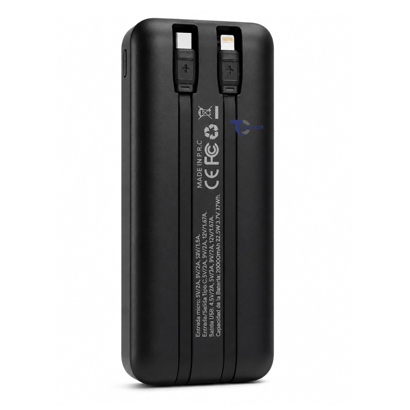 BATERIA PORTATIL POWERBANK 20.000 TECNOLAB 22.5W TL539BK - 2