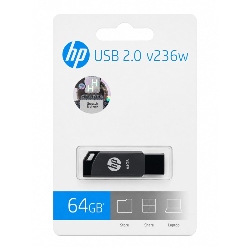 PENDRIVE USB 2.0 HP V236W METALICO - 2