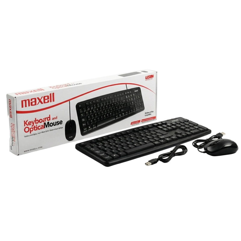 KIT COMBO TECLADO Y MOUSE USB MAXELL WRKBC-10 - 4