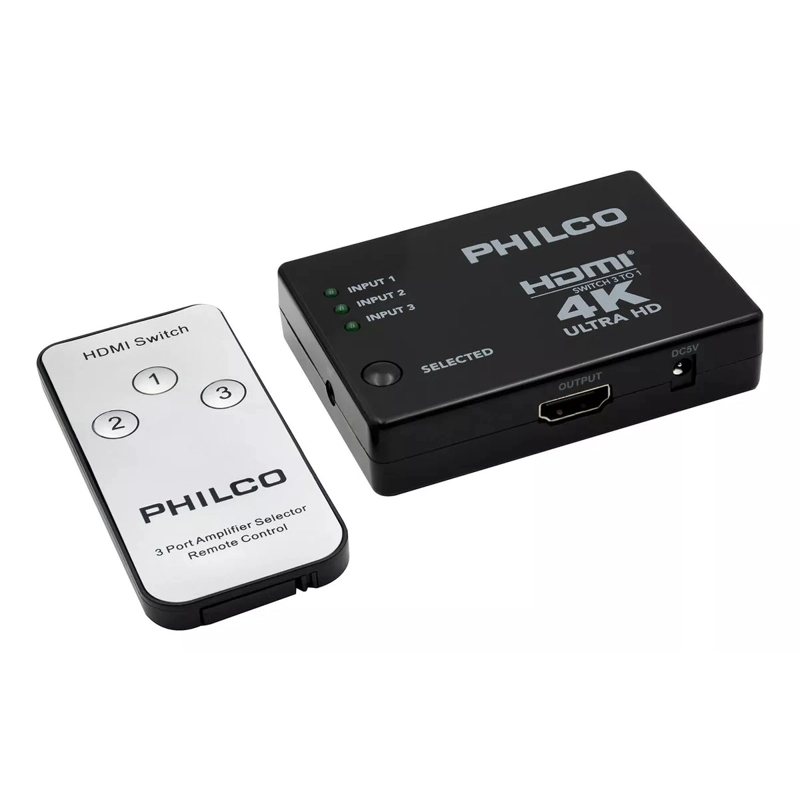 SWITCH HDMI PHILCO 3X1 CON CONTROL P4109 - 1