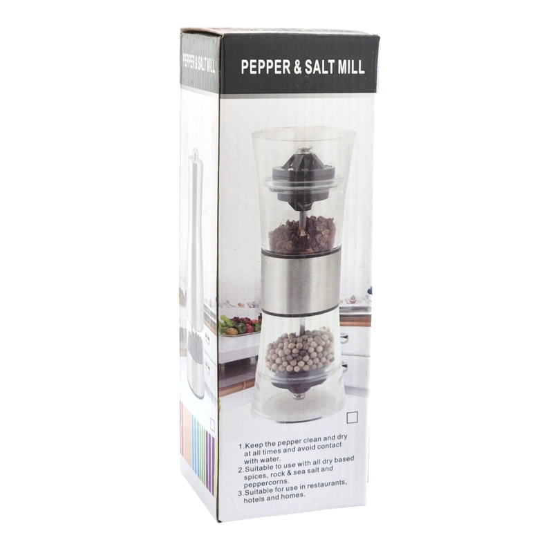 MOLINILLO ACERO INOXIDABLE DOBLE PARA SAL Y PIMIENTA 14193 - 5