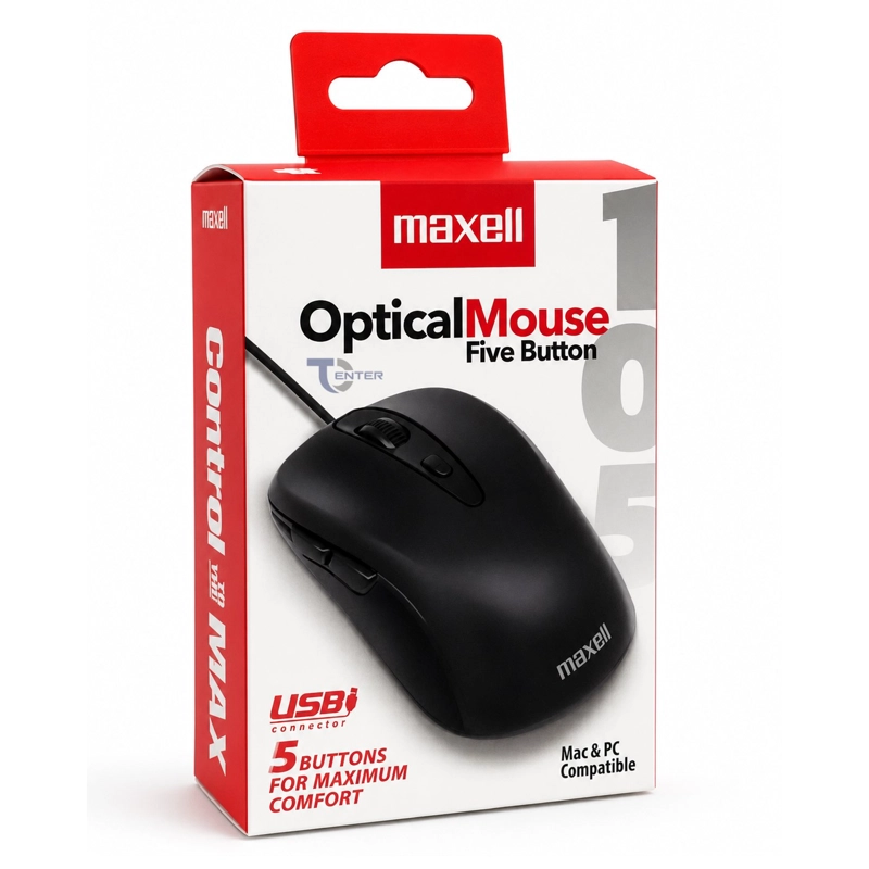 MOUSE OPTICO 5 BOTONES USB MAXELL MOWR-105 NEGRO - 3