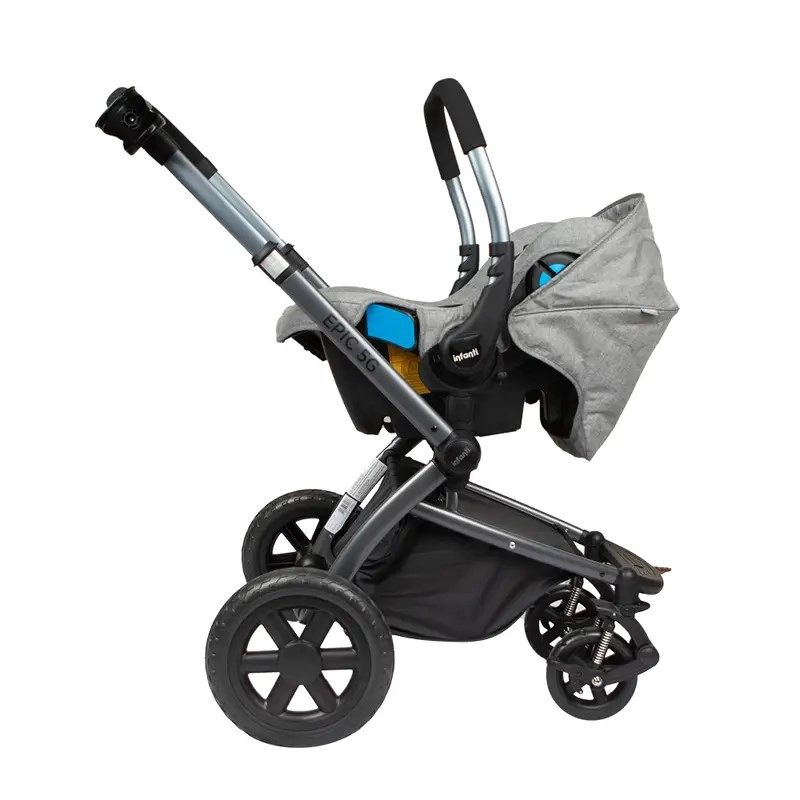 COCHE MOISES CON HUEVITO Y BASE INFANTI EPIC 5G GRIS - 1