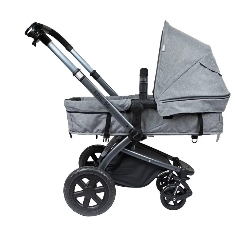 COCHE MOISES CON HUEVITO Y BASE INFANTI EPIC 5G GRIS - 4