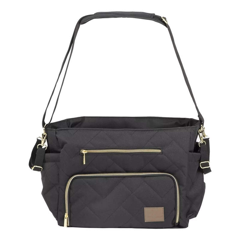 BOLSO MATERNAL PAÑALERA INFANTI MOTTO GOLD NEGRO - 1