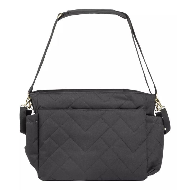 BOLSO MATERNAL PAÑALERA INFANTI MOTTO GOLD NEGRO - 3