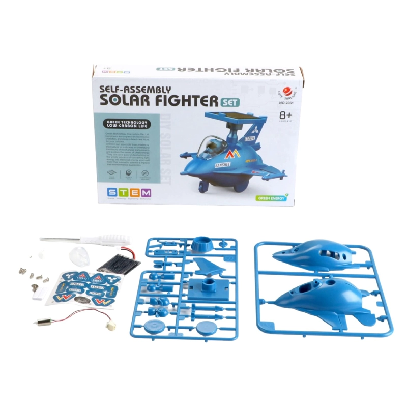 JUGUETE CIENTIFICO AVION SOLAR DE COMBATE ARMABLE - 3
