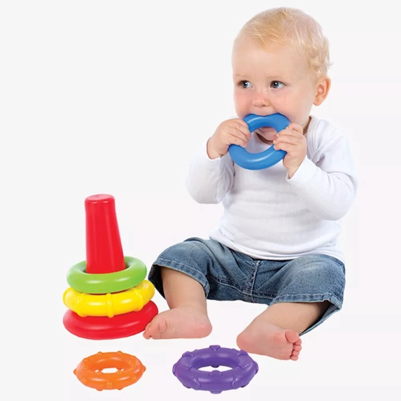 ARGOLLAS DE ENCAJE TORRE DE APILAR Y ORDENAR PLAYGRO - 5