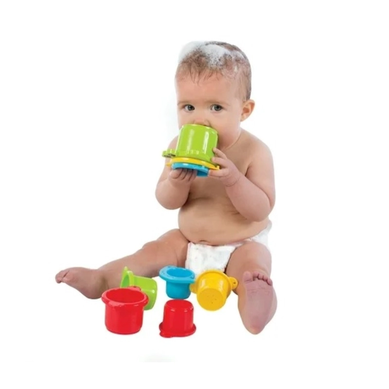 VASOS APILABLES DE COLORES CON SELLOS PARA BEBE S PLAYGRO - 5