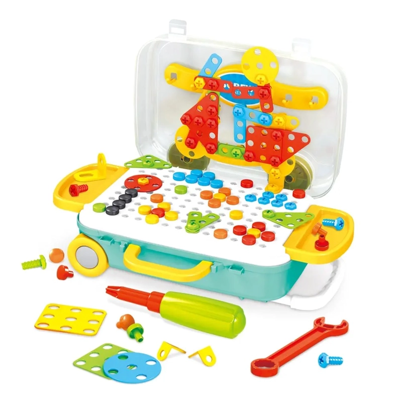 JUEGO DE HABILIDADES MALETA PORTATIL 183PZ PARA ARMAR 55534 - 1