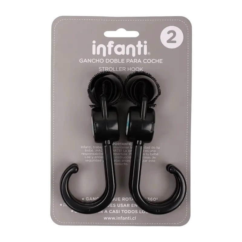 SET 2 GANCHOS PARA COCHE INFANTI CROCHETS - 3