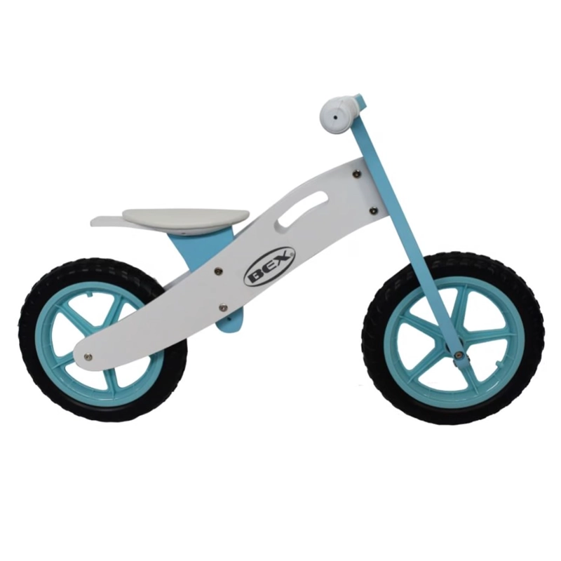 BICICLETA MADERA EQUILIBRIO APRENDIZAJE SIN PEDAL AZUL BEX - 2