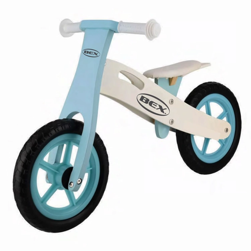 BICICLETA MADERA EQUILIBRIO APRENDIZAJE SIN PEDAL AZUL BEX - 3