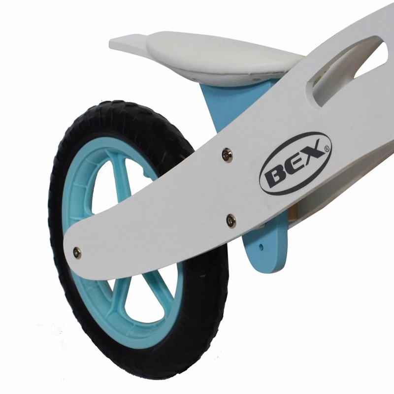 BICICLETA MADERA EQUILIBRIO APRENDIZAJE SIN PEDAL AZUL BEX - 4