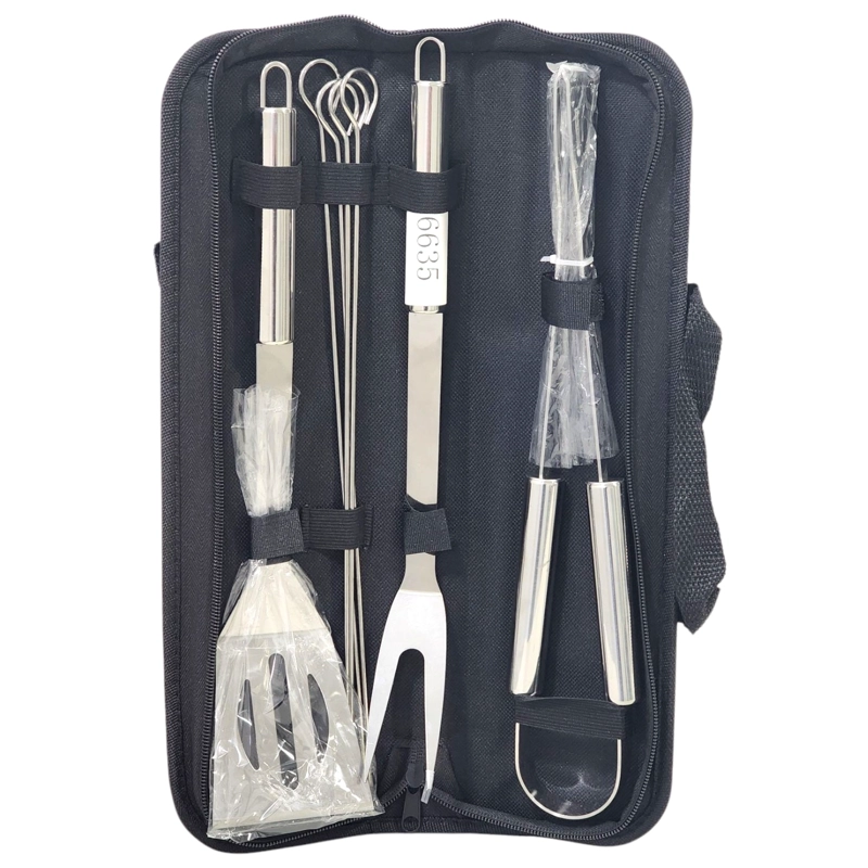 SET PARRILLERO PORTATIL 7 PIEZAS CON ESTUCHE DE LONA 16635 - 1