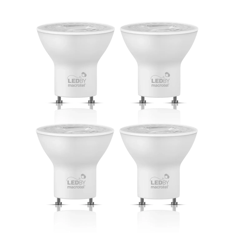PACK 4 AMPOLLETAS LED MACROTEL GU10 5W 6500K LUZ FRIA - 5