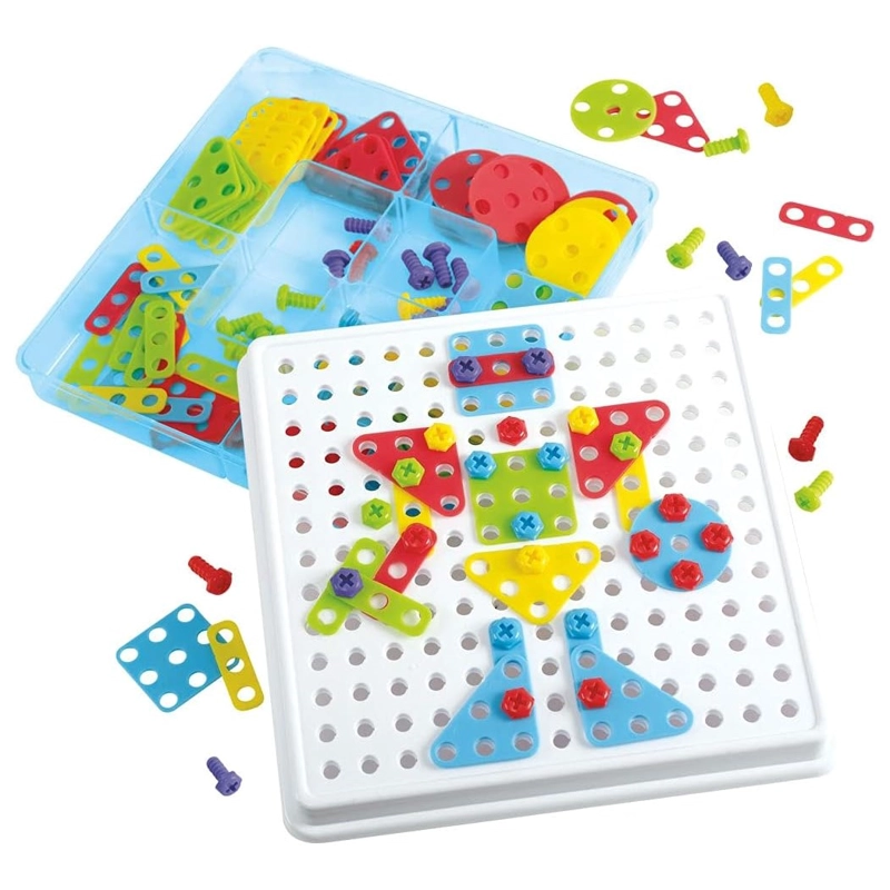 SET ROMPECABEZA CREATIVO TORNILLOS MOSAICO 310 PCS - 3