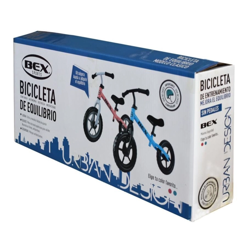 BICICLETA ACERO EQUILIBRIO APRENDIZAJE SIN PEDAL AZUL BEX - 3