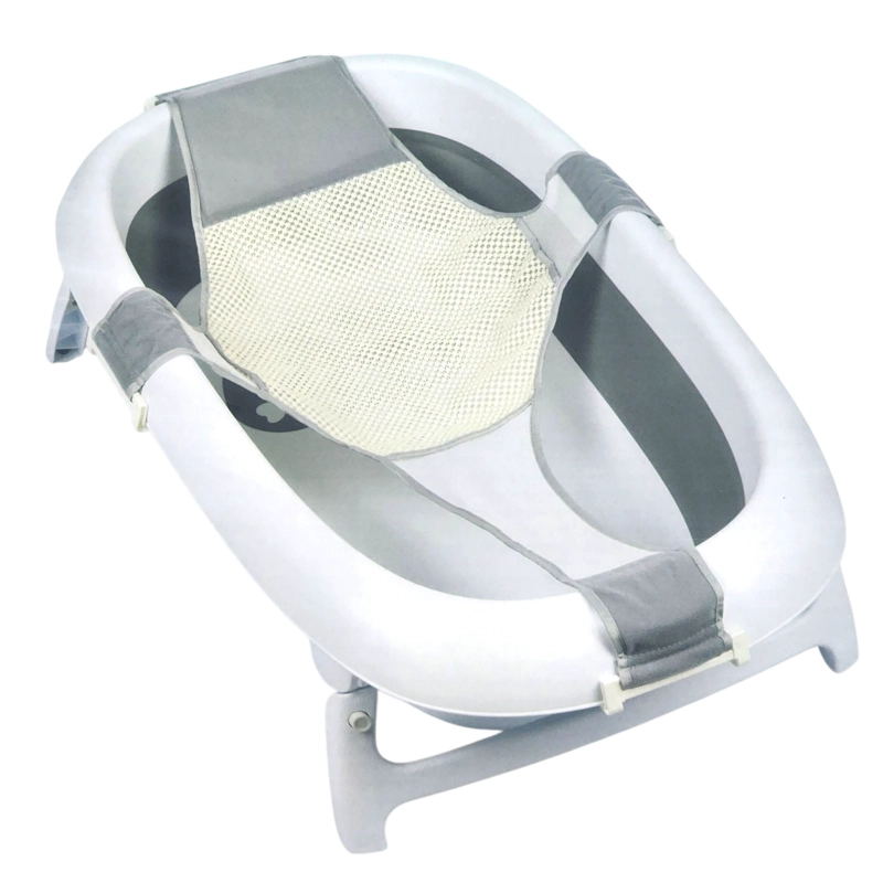 BAÑERA TINA CON HAMACA RECLINABLE PLEGABLE INFANTI GRIS - 1