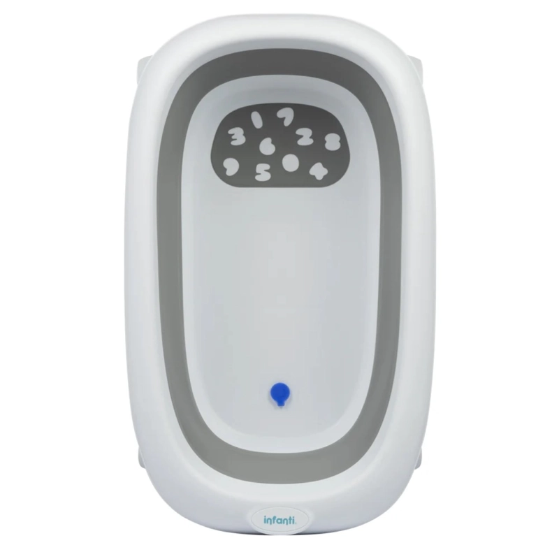 BAÑERA TINA CON HAMACA RECLINABLE PLEGABLE INFANTI GRIS - 3