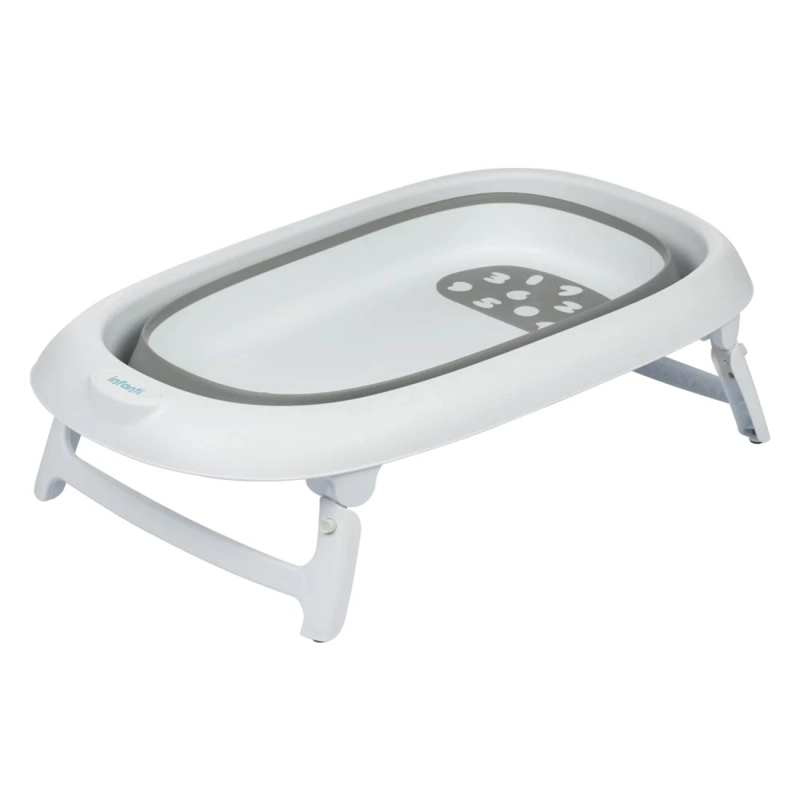 BAÑERA TINA CON HAMACA RECLINABLE PLEGABLE INFANTI GRIS - 5
