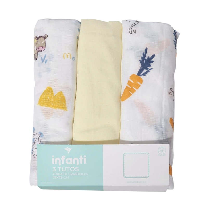 PACK 3 TUTOS INFANTI AMARILLO 75X75CM - 5