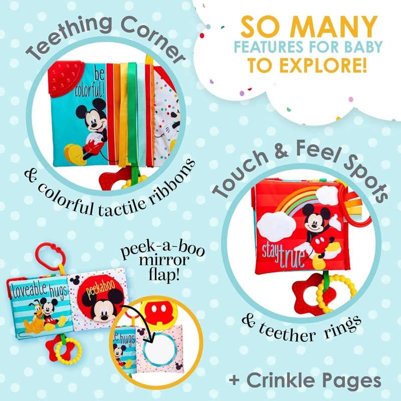 LIBRO SENSORIAL DISNEY CON MORDEDOR MICKEY - 3