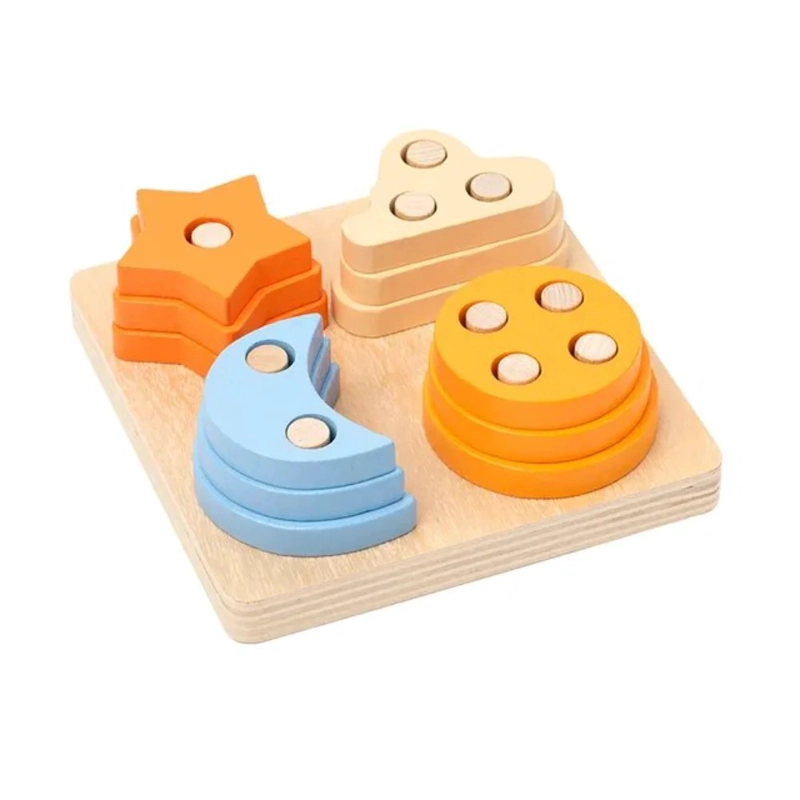 JUGUETE DE MADERA APILABLE PARA BEBE S 12 PIEZAS - 1