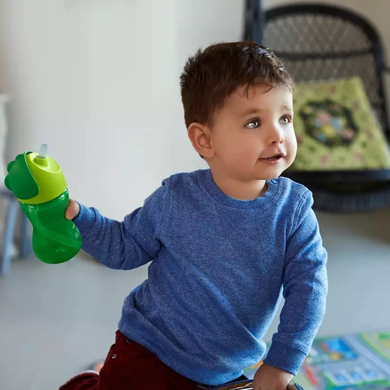 VASO BOMBILLA FLEXIBLE 300ML AVENT DINO VERDE 12M+ SCF798/01 - 3