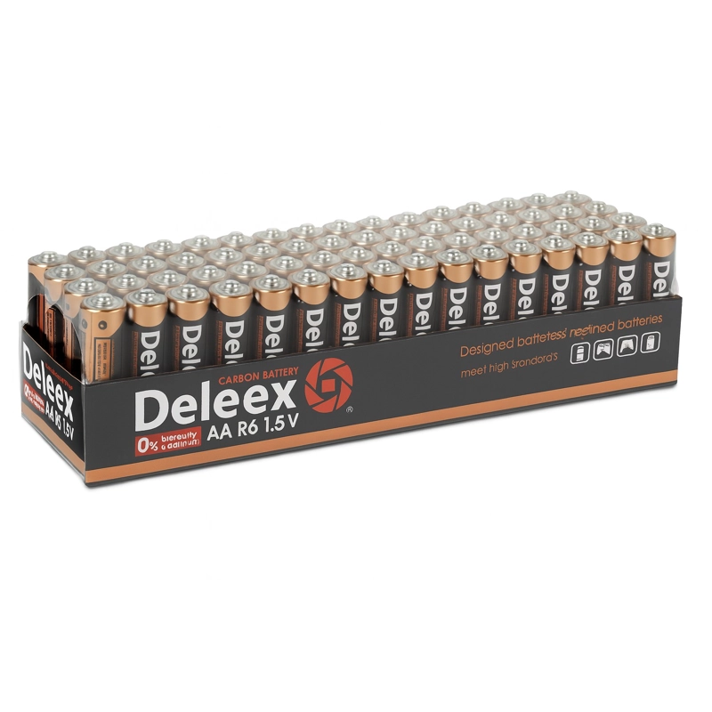 PACK 60 PILAS DELEEX GOLD AA CARBON BATTERY R6 - 1