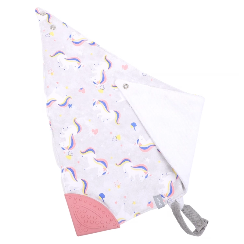 BABERO CON MORDEDOR INFANTI IMPERMEABLE UNICORNIO - 3